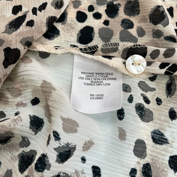 Alfred Dunner Women's Top Size 18 Beige Black Gray Multicolor Short Sleeve - Picture 6 of 6